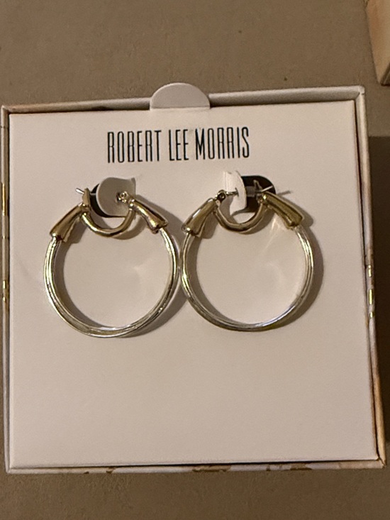 Robert Lee Morris Jewelry - NIB Robert Lee Morris Two-Tone Hoop Earrings